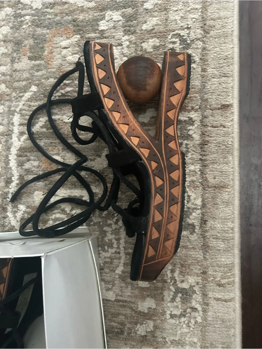 Ananias wedge wooden heels sz 37/7